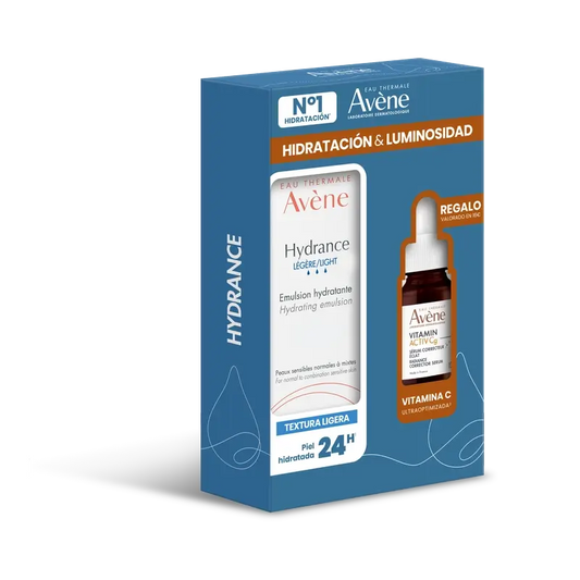 Avene Pack Hydrance Light Moisturising Emulsion 40Ml + Free Vitamin Activ Cg Brightening Corrector Serum 10Ml