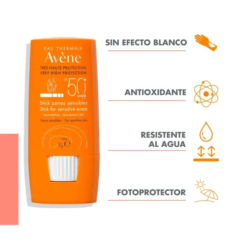 Avene Sun Stick SPF 50+ Sensitive Areas 8 g