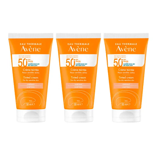 Avene Sun Cream Sensitive Skin Spf 50+ Colour, 3 x 50 ml