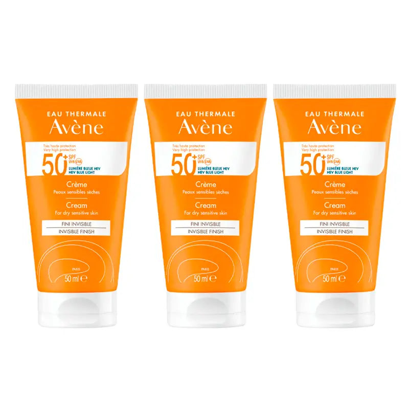 Avene Sun Cream Spf 50+, 3 x 50 ml