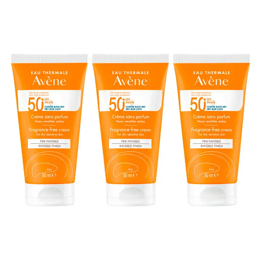 Avene Sun Cream Spf 50+ Fragrance Free, 3 x 50 ml
