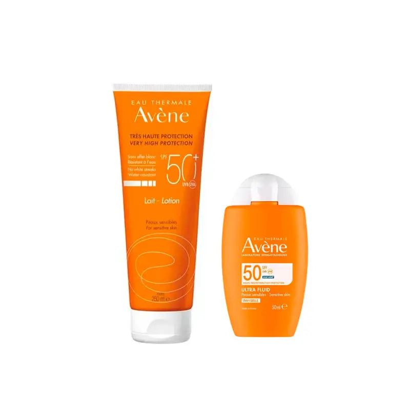 Avene Ultra Invisible Fluid Spf50 50 Ml + Invisible Milk Spf 50 250 Ml
