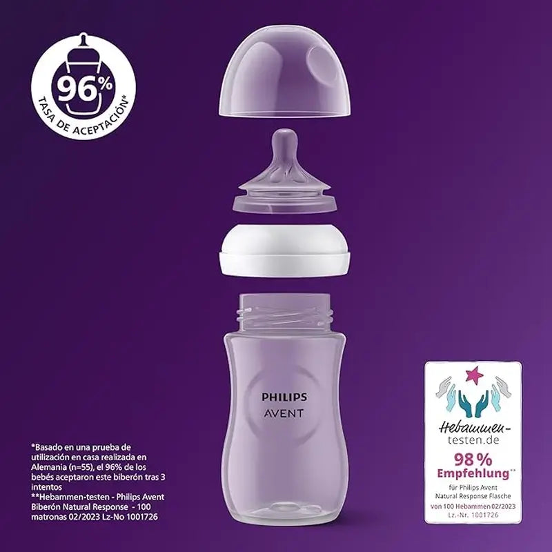 Avent Pack Natural Response Bottles 0-6M Scd838/11