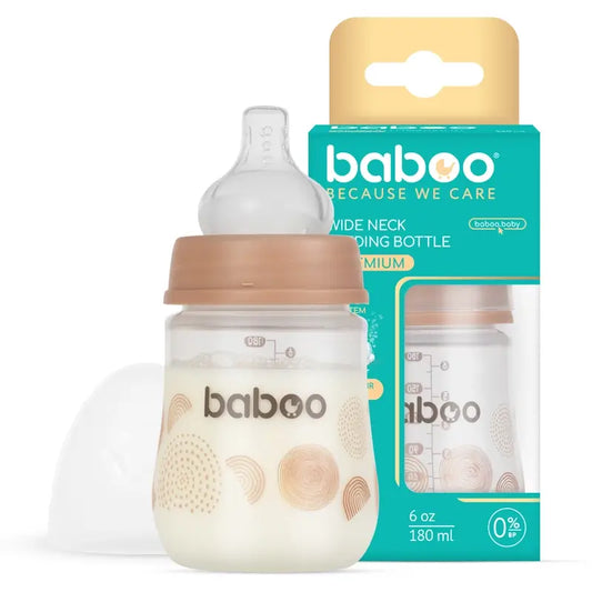 Baboo Anti-colic Bottle 0+ Months Au Naturale, 180 ml