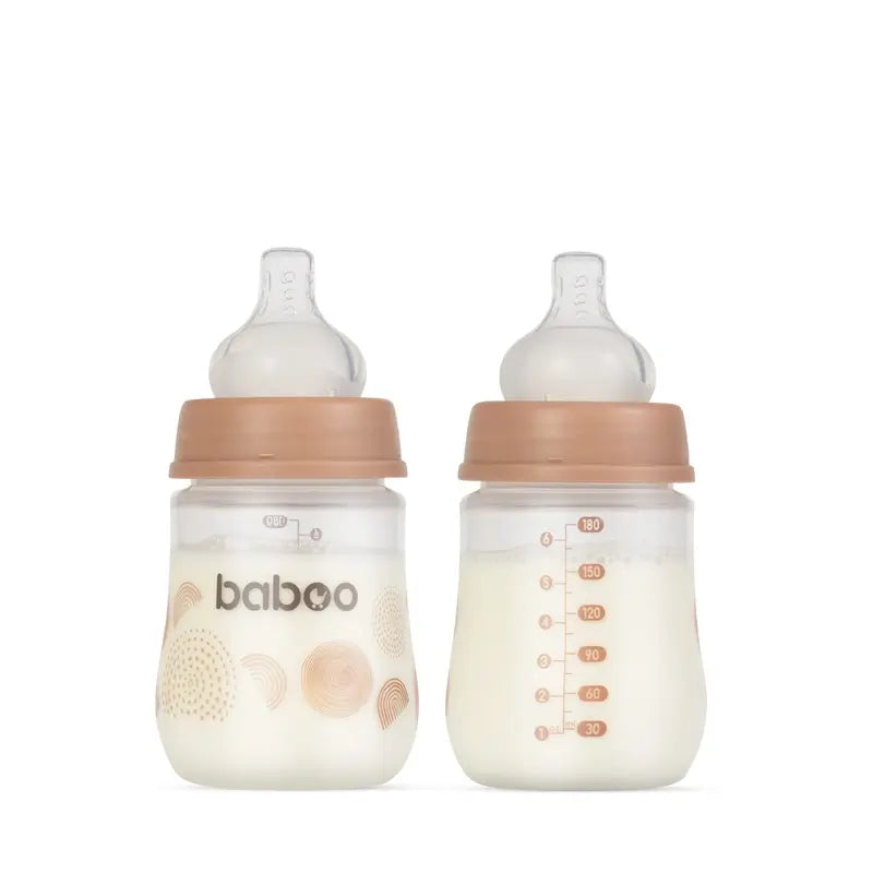 Baboo Anti-colic Bottle 0+ Months Au Naturale, 180 ml