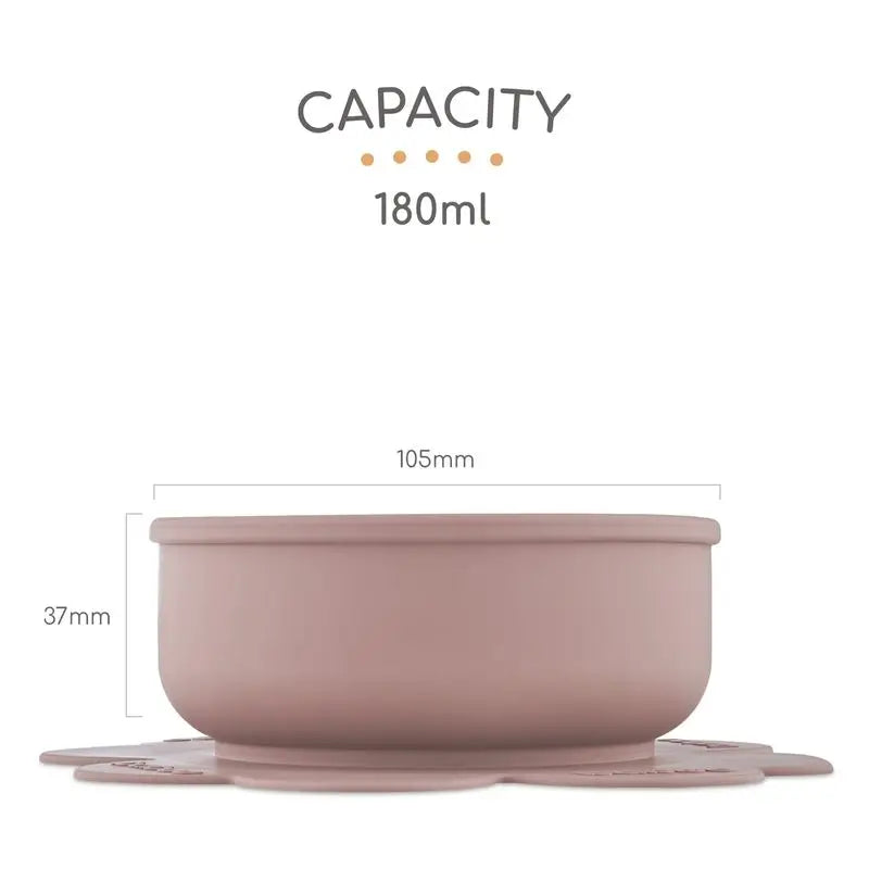Baboo Suction Cup Silicone Bowl, 6+ Months Cocoa