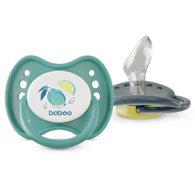 Baboo Calmy Anatomical Pacifiers 6-12 Months Lagoon Fiesta, 2 pieces