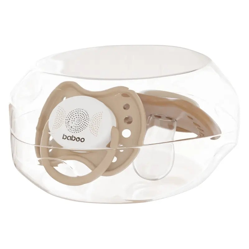Baboo Calmy Physiological Pacifiers 0-6 Months Au Naturale, 2 units
