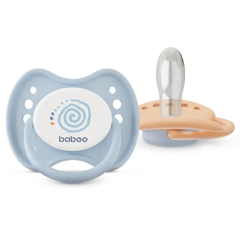 Baboo Calmy Physiological Pacifiers 6-12 Months Blue Haze, 2 units