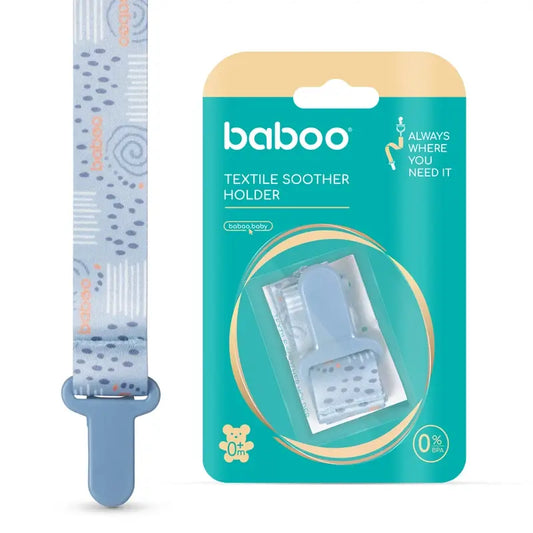 Baboo Dummy Holder 0+ Months Blue Haze, 1 piece