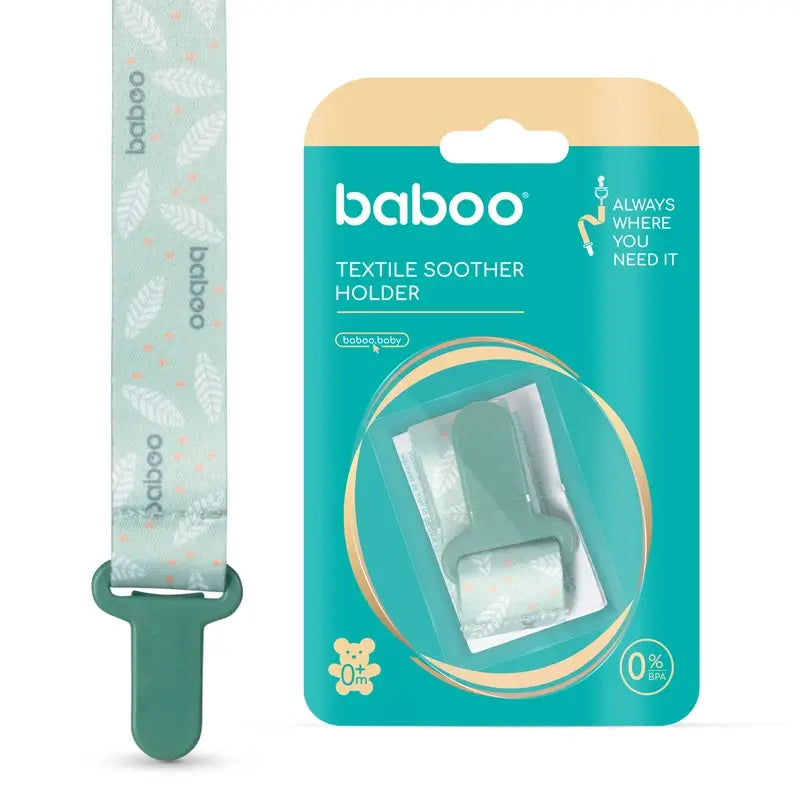 Baboo Pacifier Holder 0+ Months Peachy Keen, 1 piece