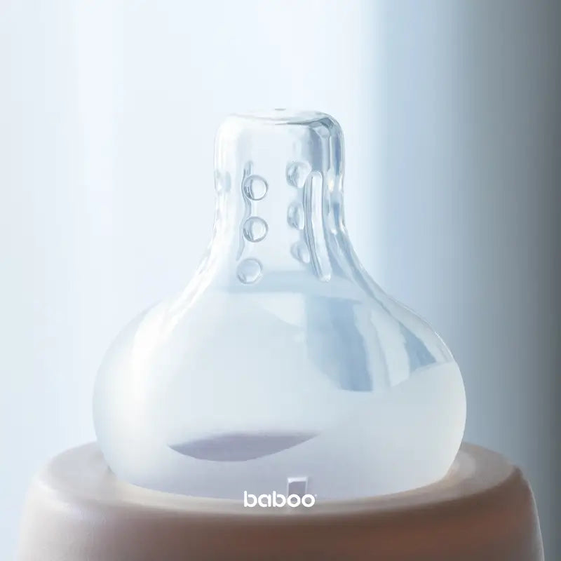 Baboo Wide Neck Anti-colic Teats Thick Liquids, 6+ Months , 2 units