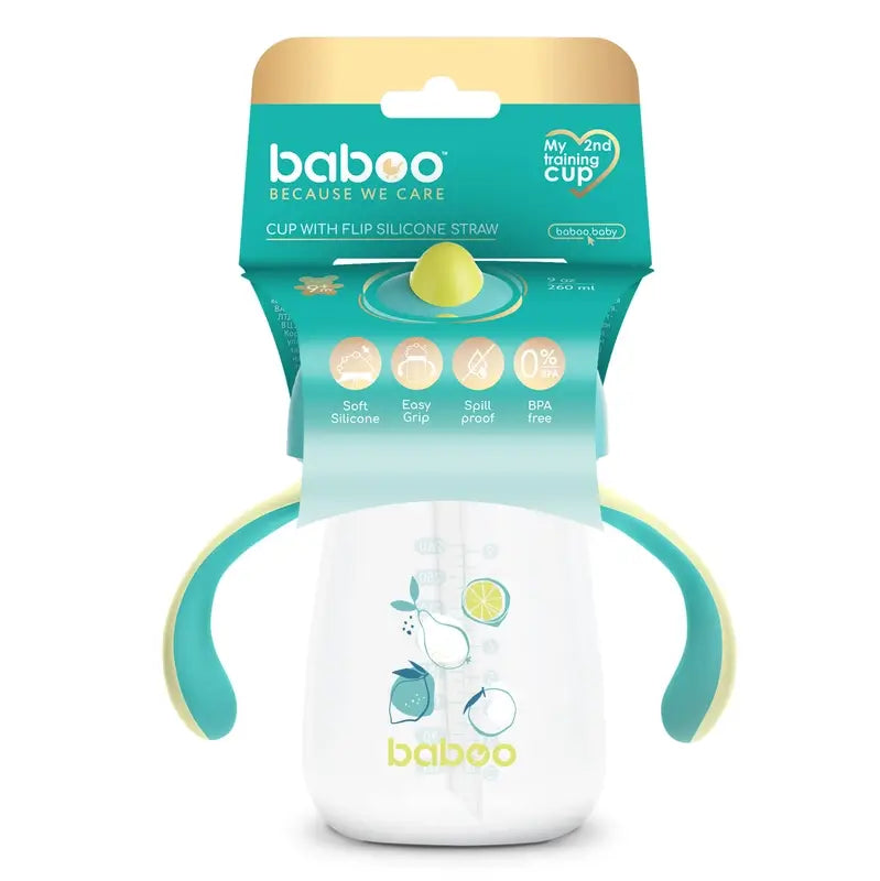 Baboo Lagoon Fiesta Silicone Learning Cup With Straw 9+ Months, 260 ml