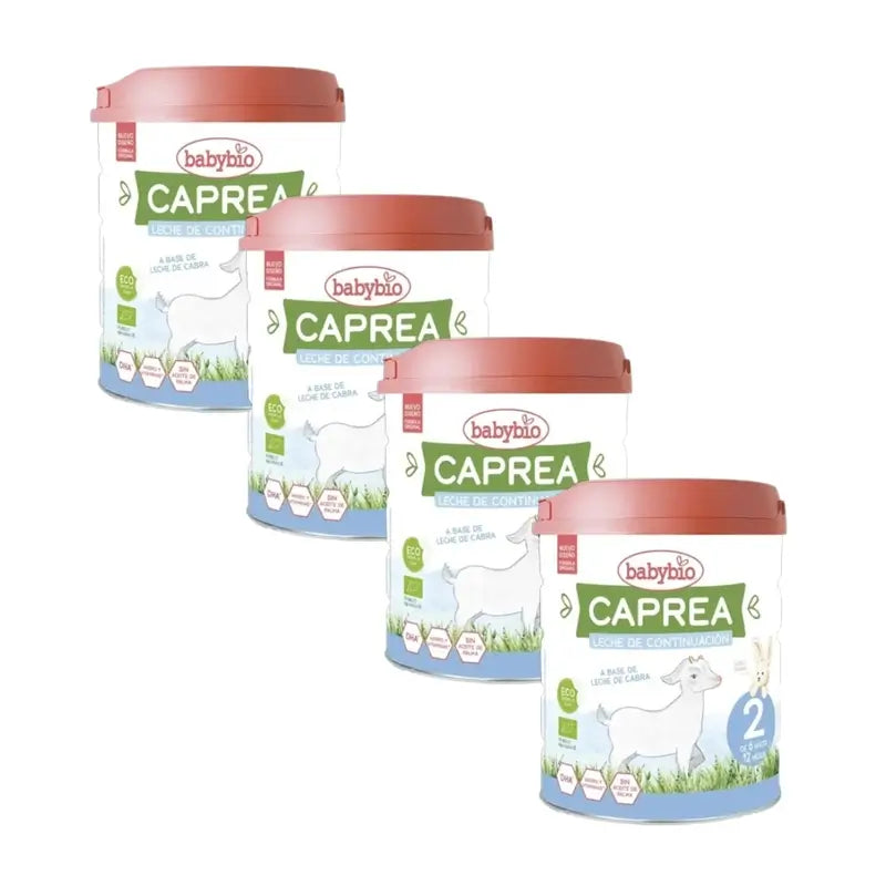 Babybio Caprea 2 Goat's Milk 6-12 Months, Pack 4 x 800 g