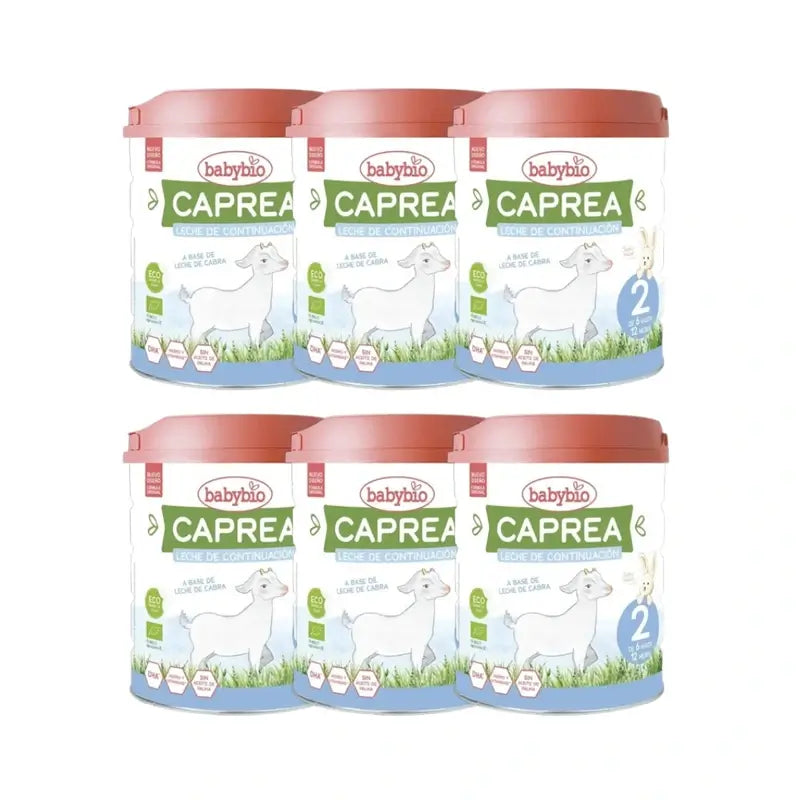 Babybio Caprea 2 Goat Milk 6-12 Months, Pack 6 x 800 g