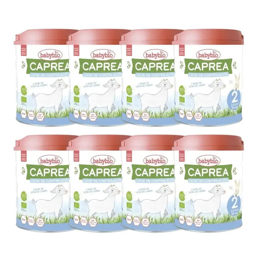 Babybio Caprea 2 Goat Milk 6-12 Months, Pack 8 x 800 g