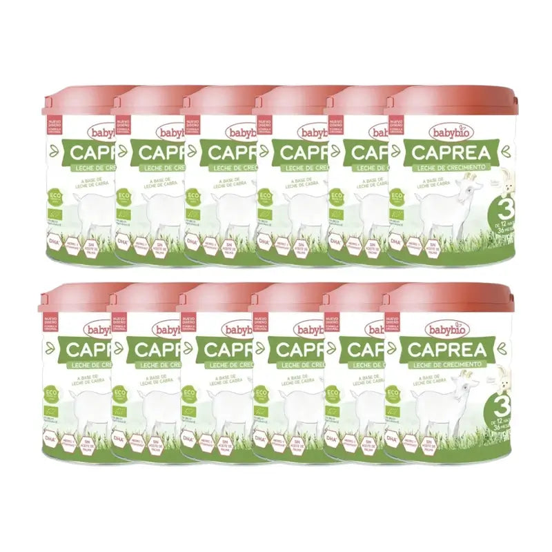 Babybio Caprea 3 Goat Milk 12-36 Months, Pack 12 x 800g