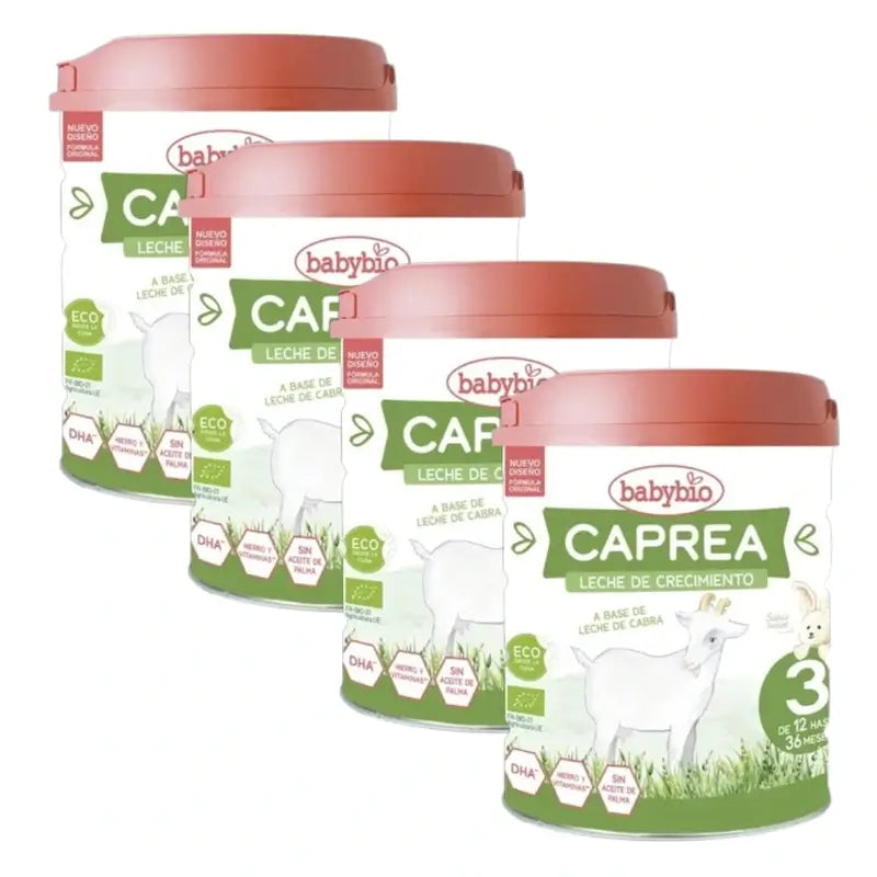 Babybio Caprea 3 Goat Milk 12-36 Months, Pack 4 x 800g