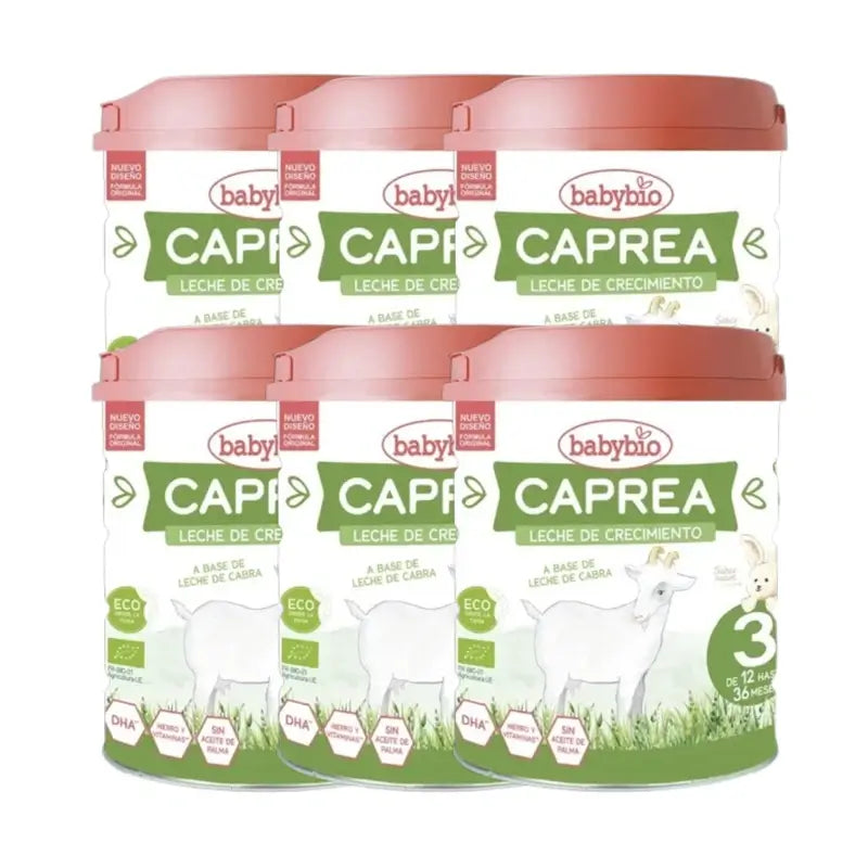 Babybio Caprea 3 Goat Milk 12-36 Months, Pack 6 x 800g