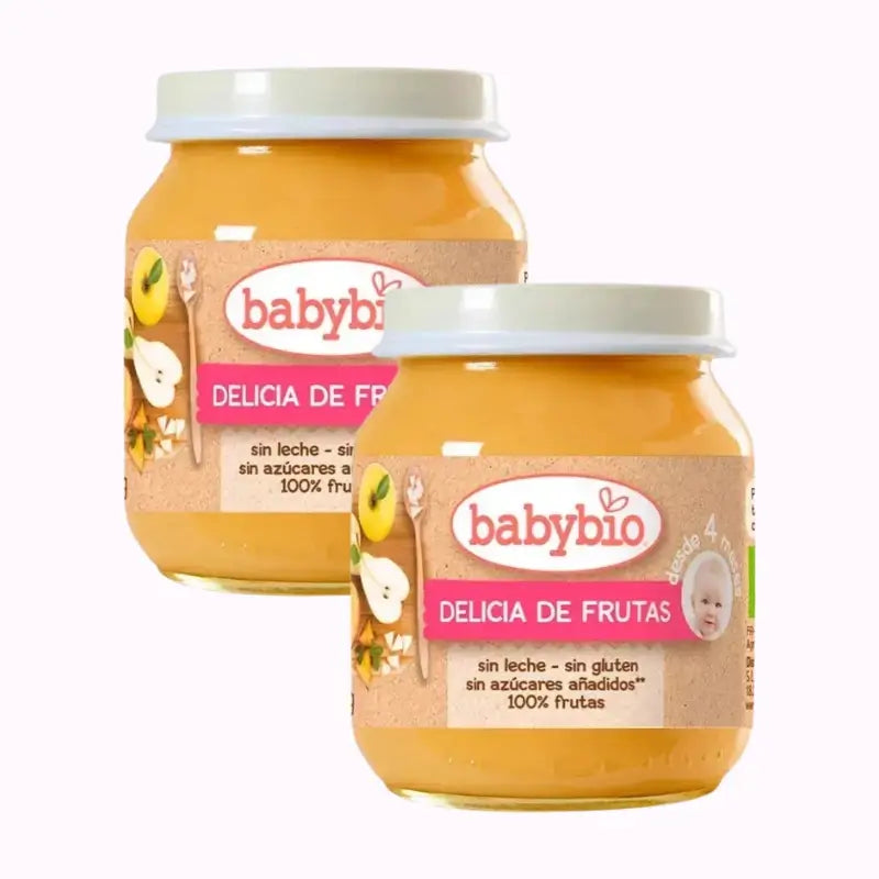 Babybio Fruit Delight, Pack 2 x 130 grams
