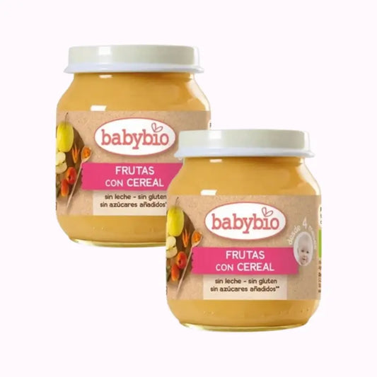 Babybio Fruits with Cereals, Pack 2 x 130 grams