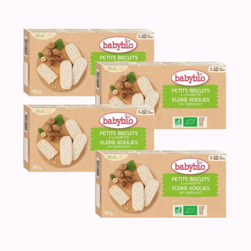Babybio Hazelnut Growth Biscuits, Pack 4 x 160 g