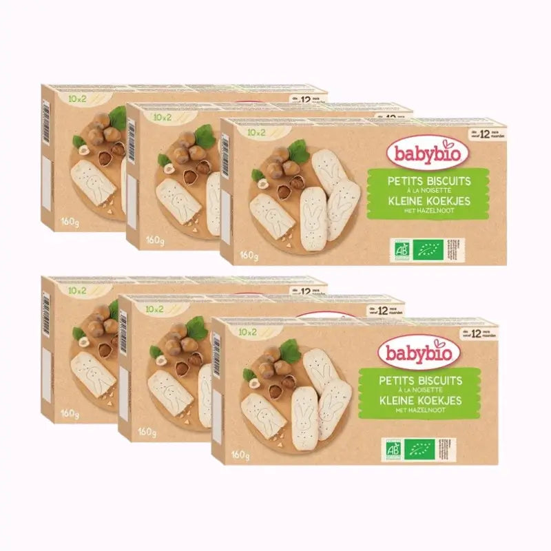 Babybio Hazelnut Growth Biscuits, Pack 6 x 160 g