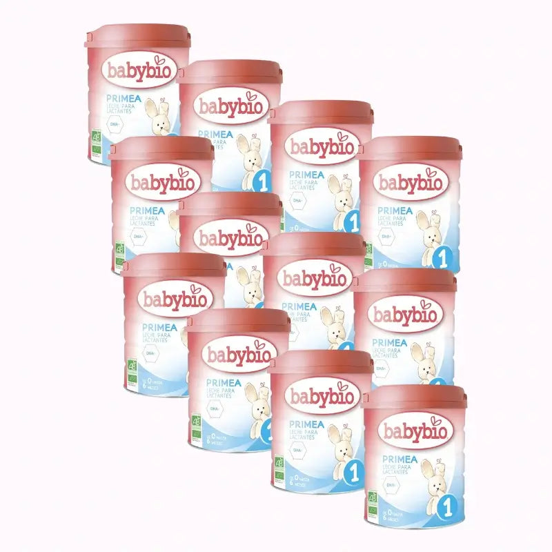 Babybio Primea 1 Cow's Milk for Infants 0-6 Months, Pack 12 x 800 grams