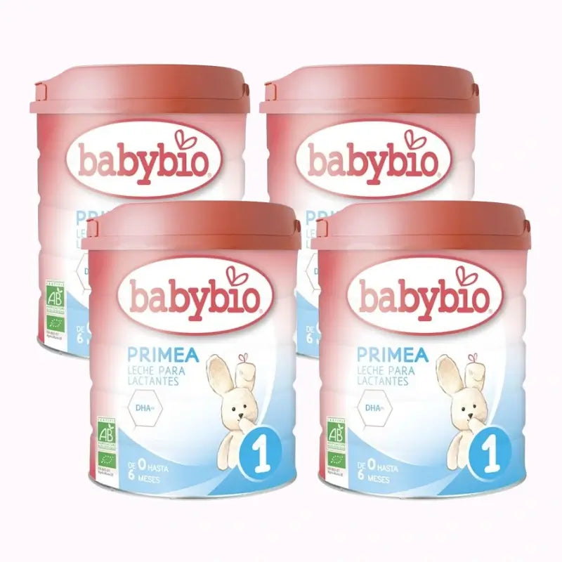 Babybio Primea 1 Cow's Milk for Infants 0-6 Months, Pack 4 x 800 grams