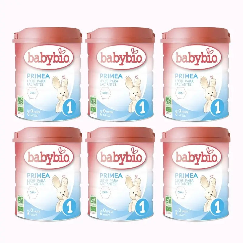 Babybio Primea 1 Cow's Milk for Infants 0-6 Months, Pack 6 x 800 grams