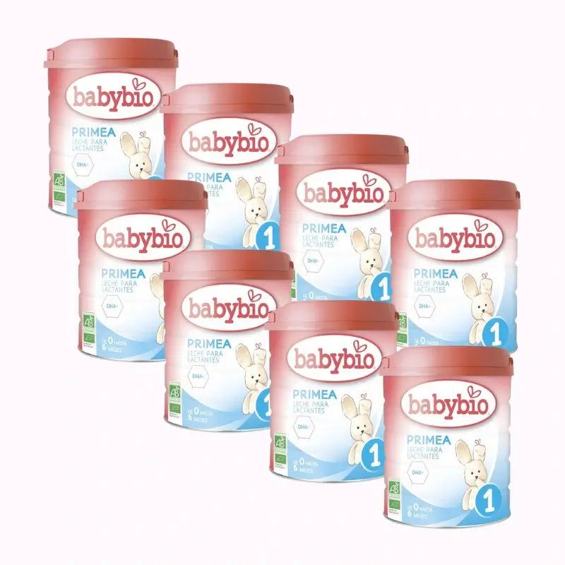 Babybio Primea 1 Cow's Milk for Infants 0-6 Months, Pack 8 x 800 grams