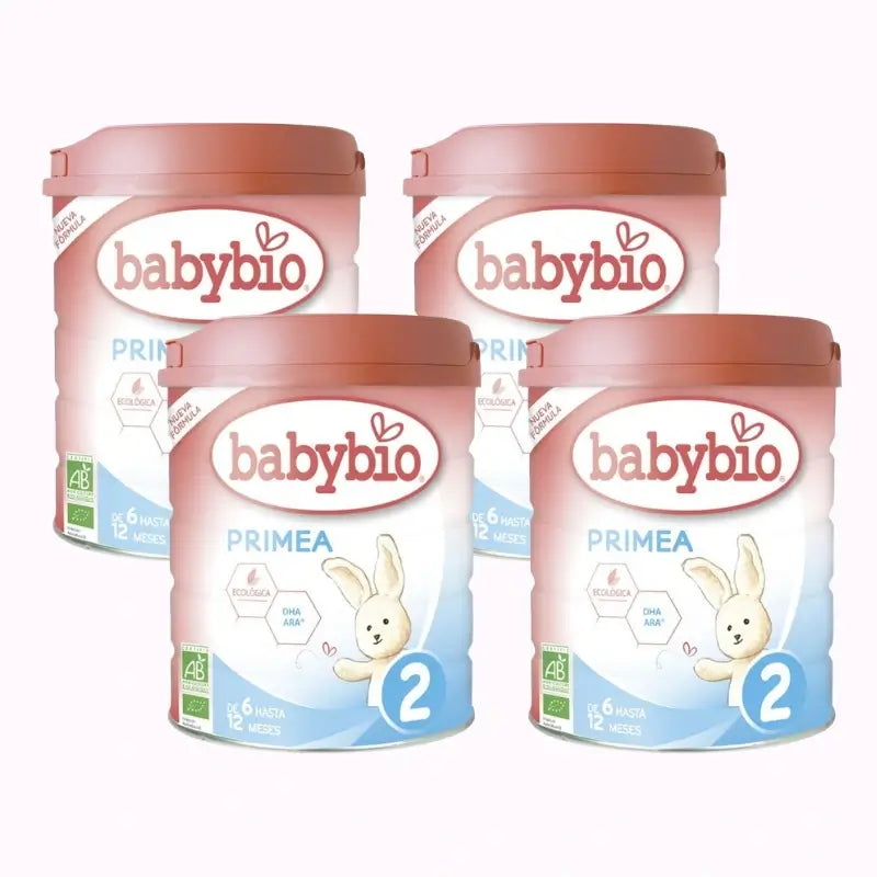 Babybio Primea 2 Cow's Milk 6-12 Months, Pack 4 x 800 grams
