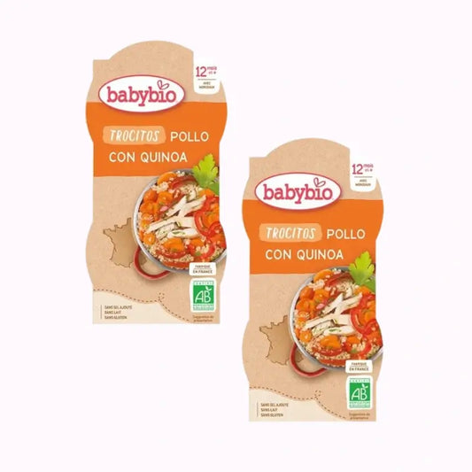 Babybio Daily Menu Chicken Quinoa Chunks, Pack 2 x 2X200 grams