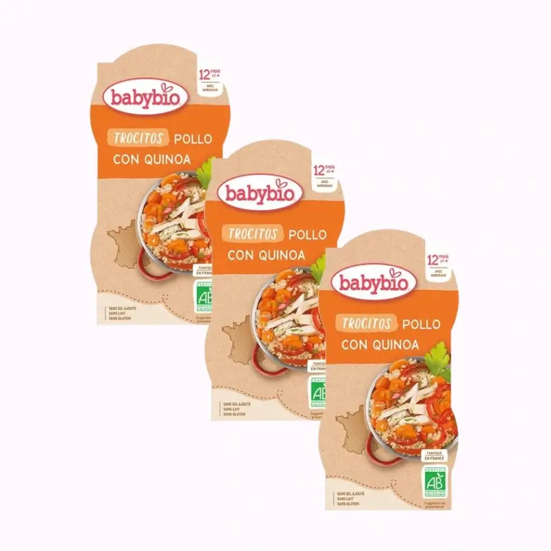 Babybio Day Menu Chicken Quinoa Chunks, Pack 3 x 2X200 grams