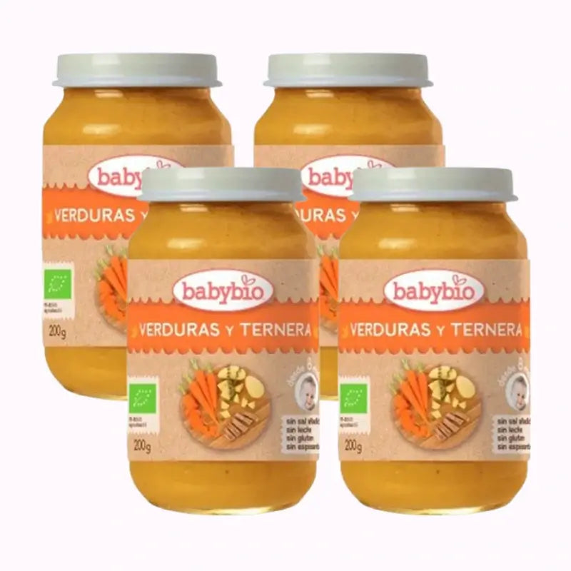 Babybio Menu Tradition Beef, Pack 4 x 200 grams