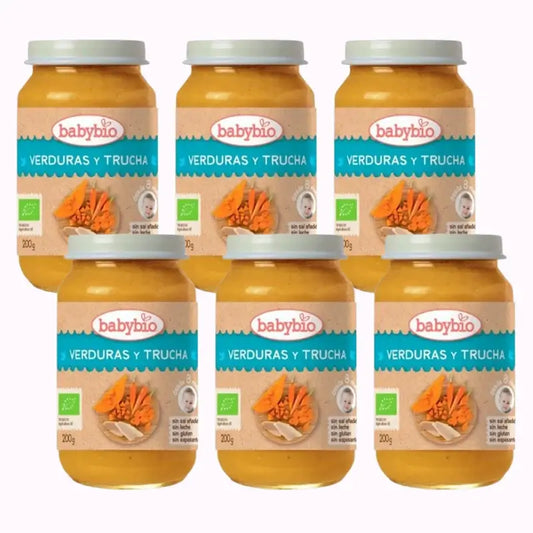 Babybio Traditional Trout Menu, Pack 6 x 200 grams