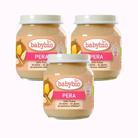 Babybio Pear, Pack 3 x 130 grams