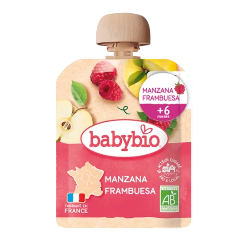 Babybio Pouche Apple Raspberry , 90 g
