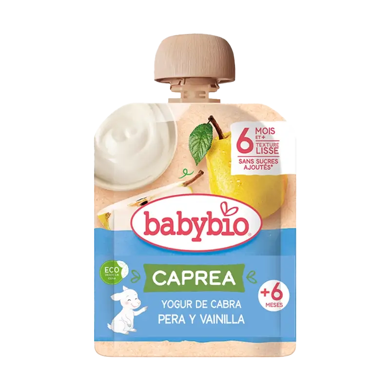 Babybio Pouche Cabram Pear & Vanilla Yoghurt, 85 g