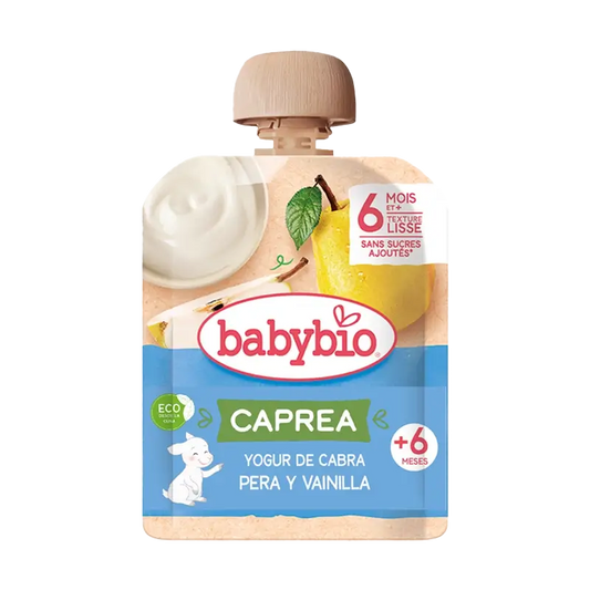 Babybio Pouche Cabram Pear & Vanilla Yoghurt, 85 g