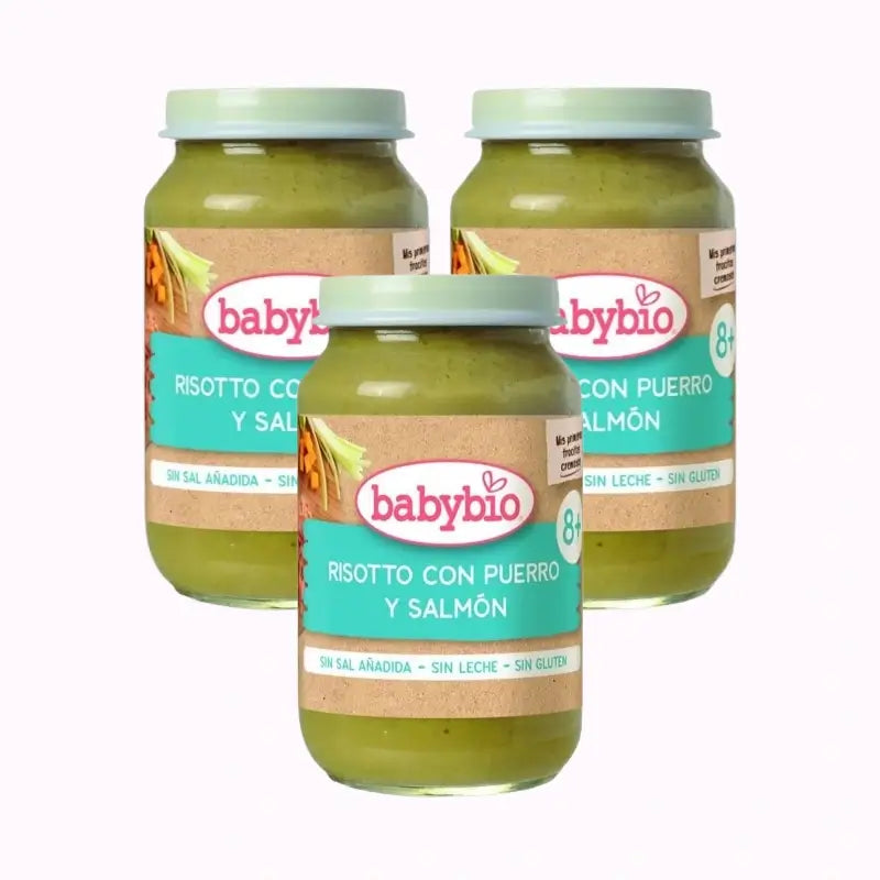 Babybio Leek Risotto With Salmon, Pack 3 x 200 g