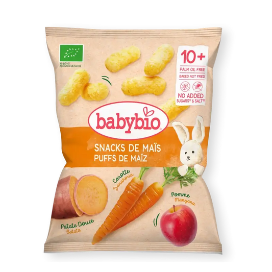 Babybio Corn Snack Sweet Potato, Carrot & Apple , 15 g