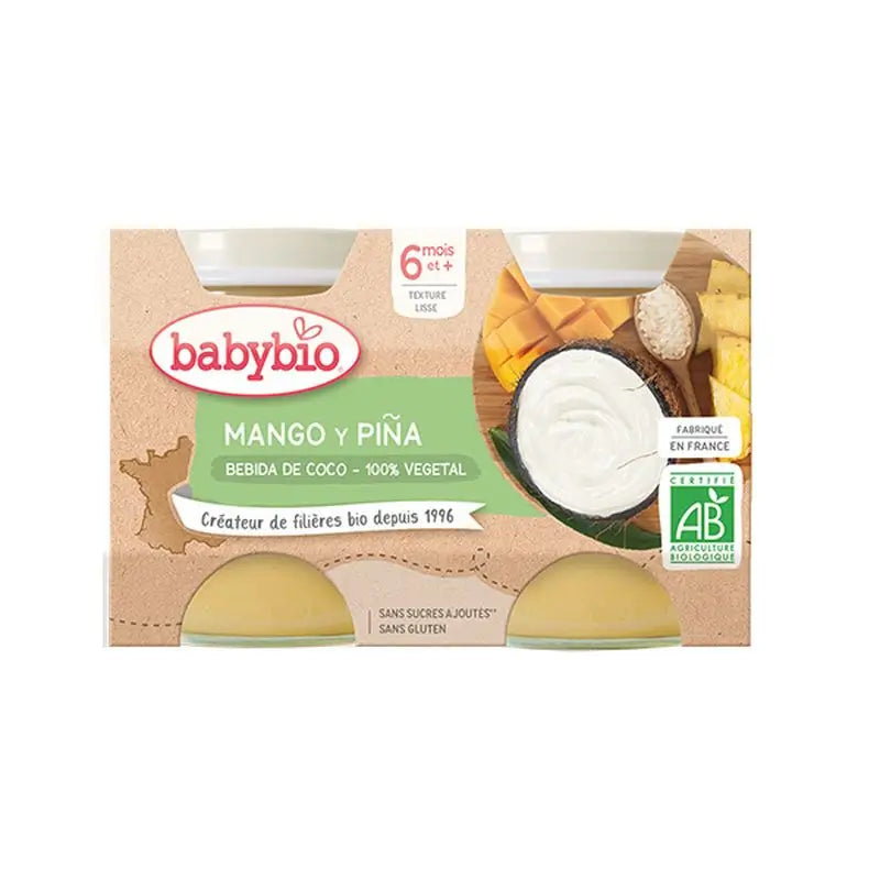 Babybio Yoghurt Coconut Mango Pineapple - 2X130 g