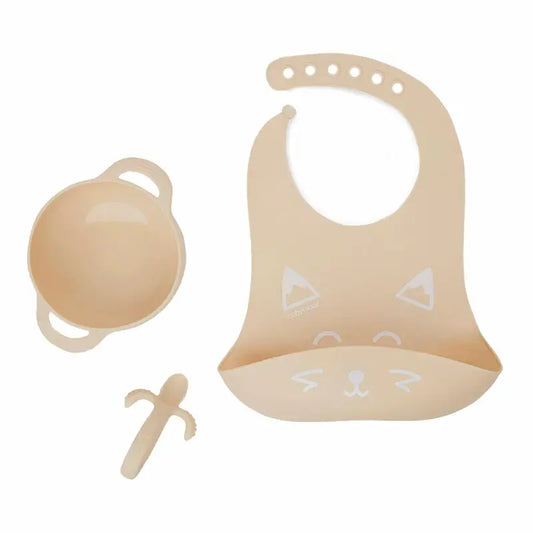 Babymoov Kit Learn´Isy Zorro, Plato+Cuchara+Babero+Taza