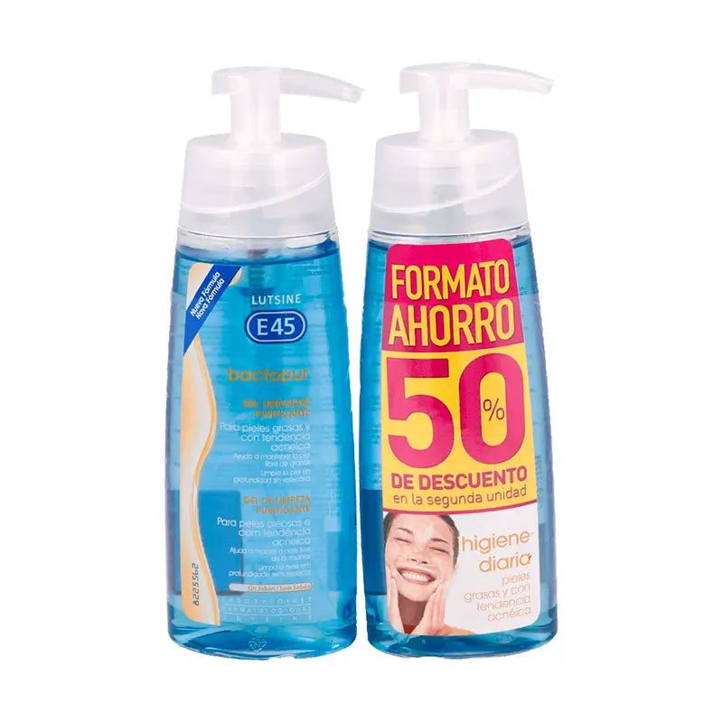 Lutsine Bactopur Cleansing Gel Duplo 200ml, 50% Discount 2nd