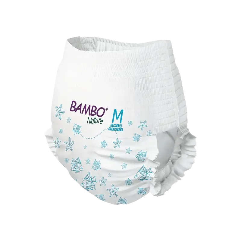 Bambo Nature Waterproof Nappies Size M (+12G), 12 pieces