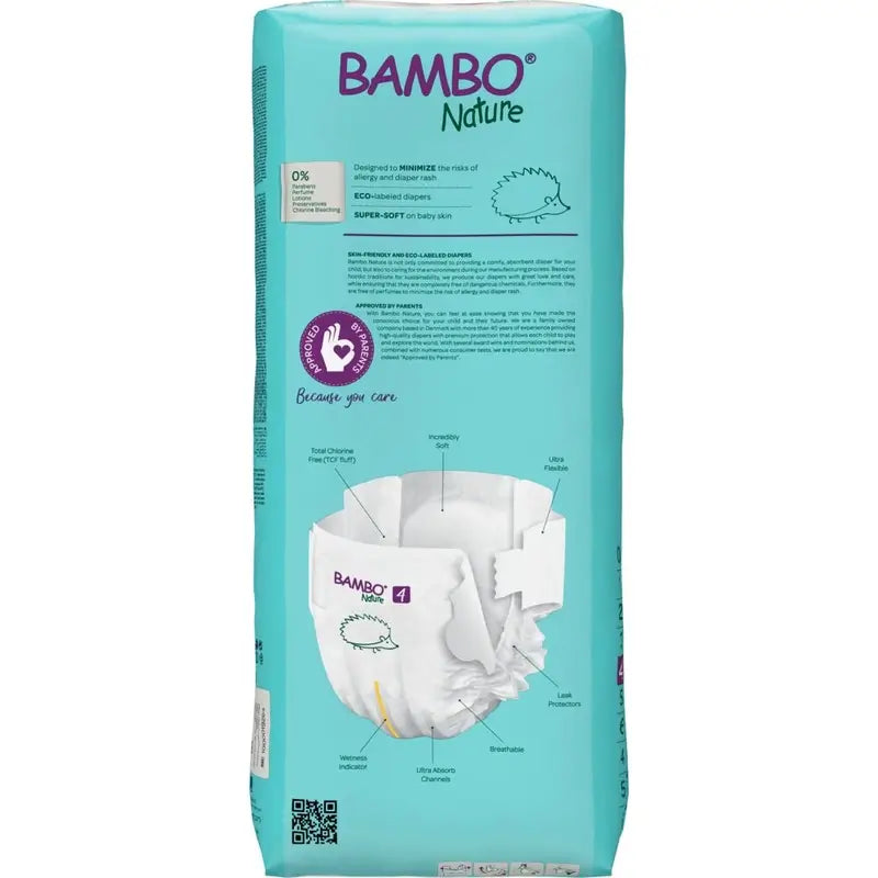 Bambo Nature Nappies Size 4 (7-14 Kg), 48 pcs.