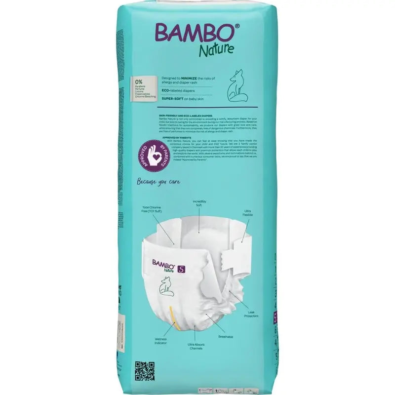 Bambo Nature Nappies Size 5 (12-18 Kg), 44 pcs.