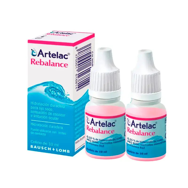 Bausch & Lomb Artelac Rebalance Sterile Eye Drops 2 x 10 ml