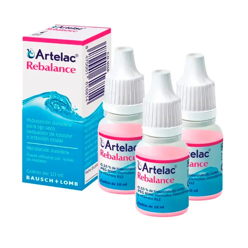 Bausch & Lomb Artelac Rebalance Sterile Eye Drops 3 x 10 ml